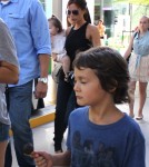 Victoria Beckham was seen leaving Giggles N' Hugs restaurant after a birthday party with daughter Harper in Century City, California on August 26th, 2012.