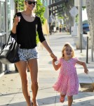 Victoria's Secret model Alessandra Ambrosio and daughter Anja Mazur were seen grabbing Pinkberry in Los Angeles, California on September 13, 2012.
