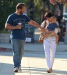 Selma Blair and her son Arthur spotted out with a friend in Studio City, California on September 17, 2012.