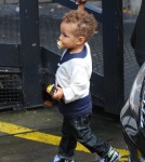 Alicia Keys and her son Egypt leave the ITV studios in London, England on September 26, 2012.