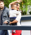 Alicia Keys and her son Egypt leave the ITV studios in London, England on September 26, 2012.