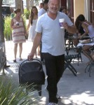 Actor Kelsey Grammer, his wife Kayte Walsh and their daughter Faith seen leaving the Coffee Bean And Tea Leaf after getting a coffee in Beverly Hills, California on September 16, 2012.