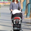 Alyson Hannigan was spotted taking her baby girl, Keeva Denisof, for a walk in Santa Monica, California on September 28, 2012.