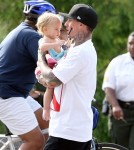 Pink and husband Carey Hart spotted out with their daughter Willow in New York City, New York on September 17, 2012.