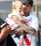 Pink and husband Carey Hart spotted out with their daughter Willow in New York City, New York on September 17, 2012.