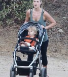 Ali Larter and her son Theodore out for a walk at Runyon Canyon in Hollywood, California on September 25th, 2012.