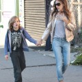 Sarah Jessica Parker takes her children James, Marion and Tabitha to school on September 25, 2012 in New York City