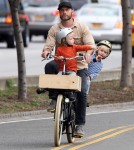Liev Schreiber Takes His Boys For A Bike Ride