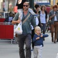 Liev Schreiber spends some quality father son time with his boys Alexander and Samuel in New York City, NY on September 24th, 2012.