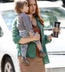 Alicia Silverstone takes her son Bear Blu Jarecki to Central Park in New York City, NY on September 19th, 2012.