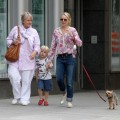 Naomi Watts, her mother Miv and two sons Alexander and Samuel take their dog Bob out for ice cream in New York City, New York on September 6, 2012.