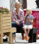 Naomi Watts, her mother Miv and two sons Alexander and Samuel take their dog Bob out for ice cream in New York City, New York on September 6, 2012.