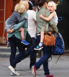 Naomi Watts and sons Alexander and Samuel spotted out and about in New York City, New York on September 11, 2012.