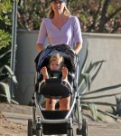 Ali Larter and her son Theodore out for a walk at Runyon Canyon in Hollywood, California on September 19, 2012.