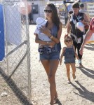Alessandra Ambrosio and her family, hubby Jamie Mazur and daughter Anja, enjoy rides at the Malibu Chili Cook Off in Malibu, California on September 2nd, 2012.