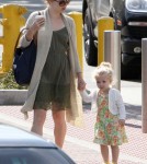 Amy Adams and her fiance, Darren Le Gallo, took their daughter Aviana Le Gallo on a shopping trip to Pavilions market in Beverly Hills, California on September 29, 2012.