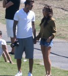 It was 'Soccer Sunday' for the Beckham's as David and Victoria played around while watching boys Brooklyn and Romeo kick the ball around the field in Brentwood, CA on September 23rd, 2012.