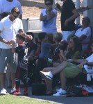 It was 'Soccer Sunday' for the Beckham's as David and Victoria played around while watching boys Brooklyn and Romeo kick the ball around the field in Brentwood, CA on September 23rd, 2012.