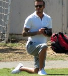 It was 'Soccer Sunday' for the Beckham's as David and Victoria played around while watching boys Brooklyn and Romeo kick the ball around the field in Brentwood, CA on September 23rd, 2012.