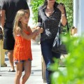 'Cougar Town' actress Courteney Cox and her daughter Coco Arquette out for lunch and some shopping with a friend at the Brentwood Country Mart in Brentwood, California on September 4, 2012.