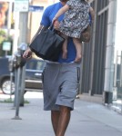 David Beckham and daughter Harper spotted out running some errands in West Hollywood, California on September 25, 2012.