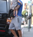 David Beckham and daughter Harper spotted out running some errands in West Hollywood, California on September 25, 2012.