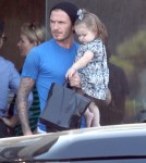 David Beckham and daughter Harper spotted out running some errands in West Hollywood, California on September 25, 2012.