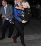 Gwen Stefani and her son Zuma arriving on a flight at LAX airport in Los Angeles, California on September 29, 2012.