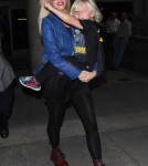 Gwen Stefani and her son Zuma arriving on a flight at LAX airport in Los Angeles, California on September 29, 2012.