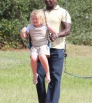 Reality TV star Alana Thompson aka 'Honey Boo Boo' wears heels while swinging at the with her sisters Jessica