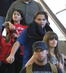 Michael Jackson's kids Prince, Paris and Blanket arriving on a flight at LAX airport in Los Angeles, California on September 2, 2012.