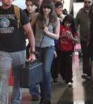 Michael Jackson's kids Prince, Paris and Blanket arriving on a flight at LAX airport in Los Angeles, California on September 2, 2012.