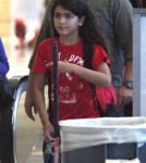 Michael Jackson's kids Prince, Paris and Blanket arriving on a flight at LAX airport in Los Angeles, California on September 2, 2012.