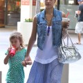 jessica Alba, her husband Cash Warren and their daughters Honor and Haven out for brunch at the Newsroom Cafe in West Hollywood, California on September 29, 2012.