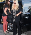 Jessica Simpson, her fiance Eric Johnson and their daughter Maxwell departing on a flight at LAX airport in Los Angeles, California on September 9, 2012.