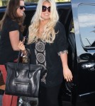 Jessica Simpson, her fiance Eric Johnson and their daughter Maxwell departing on a flight at LAX airport in Los Angeles, California on September 9, 2012.
