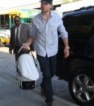 Jessica Simpson, her fiance Eric Johnson and their daughter Maxwell departing on a flight at LAX airport in Los Angeles, California on September 9, 2012.