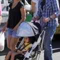 jon Cryer, his wife Lisa Joyner and daughter Daisy visited a farmers market in West Hollywood, California on September 2, 2012.