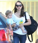 "Black Swan" actress Natalie Portman takes her son Aleph to a community center gymnasium on September 20, 2012 in Los Feliz, California.