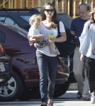 "Black Swan" actress Natalie Portman takes her son Aleph to a community center gymnasium on September 20, 2012 in Los Feliz, California.