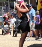 Singer Pink and her hubby Carey Hart go to the Malibu Chili Cook Off with their daughter Willow Sage in Malibu, California on September 2nd, 2012.