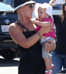 Singer Pink and her hubby Carey Hart go to the Malibu Chili Cook Off with their daughter Willow Sage in Malibu, California on September 2nd, 2012.