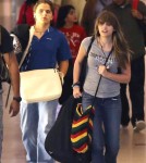 Michael Jackson's kids Prince, Paris and Blanket arriving on a flight at LAX airport in Los Angeles, California on September 2, 2012.