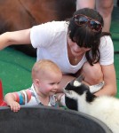 'Anger Management' actress Selma Blair and her son Arthur Bleick enjoying a day out at the Farmers Market with a friend in Ventura, California on September 9, 2012.