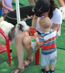 'Anger Management' actress Selma Blair and her son Arthur Bleick enjoying a day out at the Farmers Market with a friend in Ventura, California on September 9, 2012.