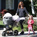Alyson Hannigan Goes For A Walk With Her Daughters
