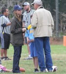 calista Flockhart and her husband Harrison Ford out watching their son Liam's flag football game in Brentwood, California on October 20, 2012.