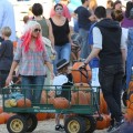 Christina Aguilera Takes Son Max To Mr. Bones Pumpkin Patch