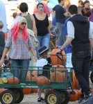 Christina Aguilera Takes Son Max To Mr. Bones Pumpkin Patch