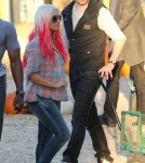 Christina Aguilera Takes Son Max To Mr. Bones Pumpkin Patch